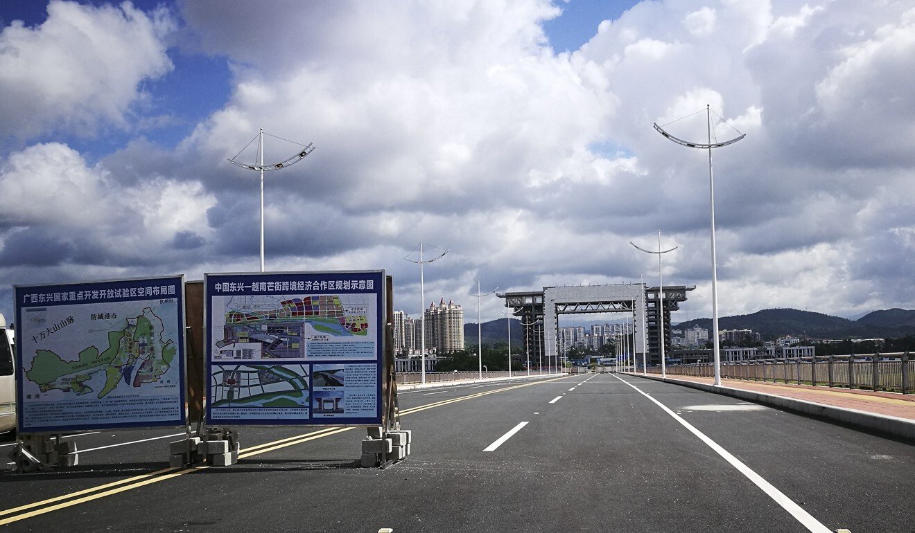 The China-Vietnam Beilun River Bridge is part of the Belt and Road Initiative. Photo: He Huifeng