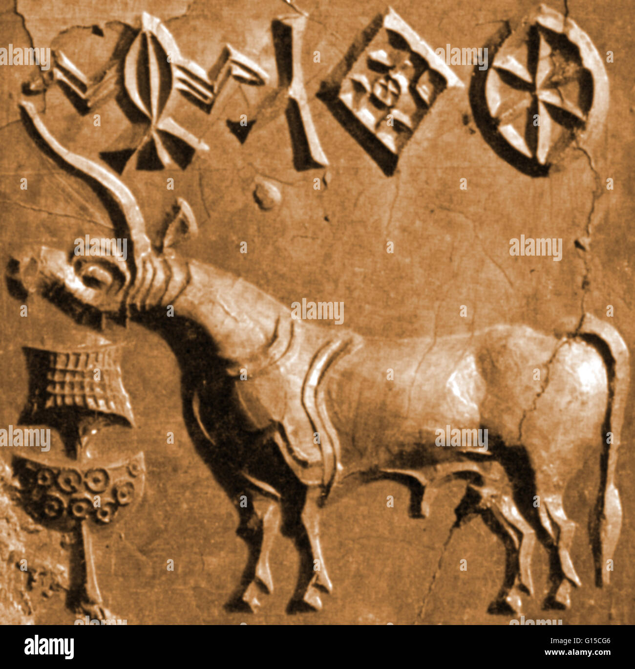 a-seal-with-a-unicorn-relief-found-in-mohenjo-daro-mound-of-the-dead-G15CG6.jpg