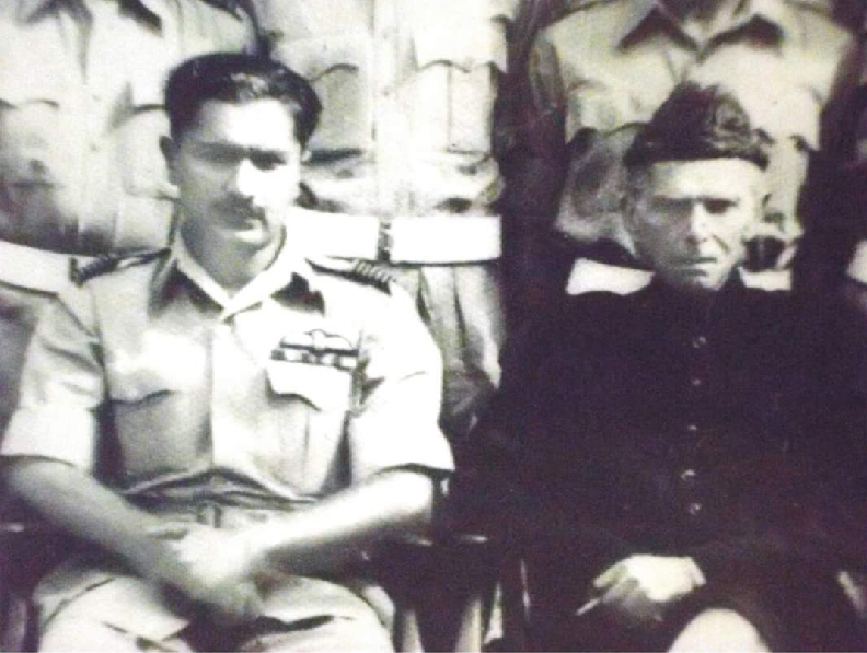 air marshal asghar khan with quaid e azam muhammad ali jinnah in 1948 photo express