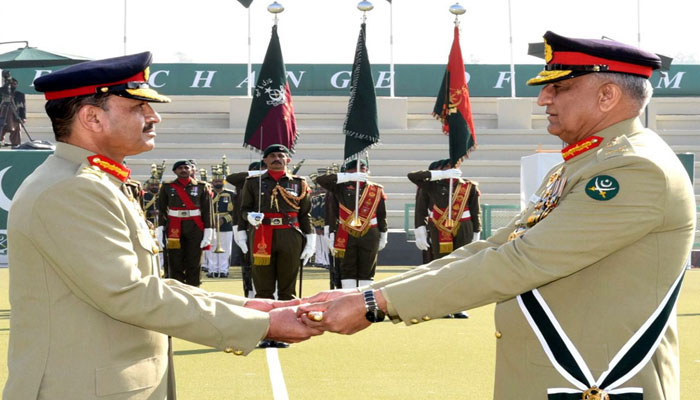 Gen Qamar Javed Bajwa hands over baton of command to Gen Asim Munir