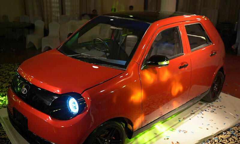 <p>The electric car prototype that was unveiled on Sunday. — Photo courtesy DICE Facebook</p>