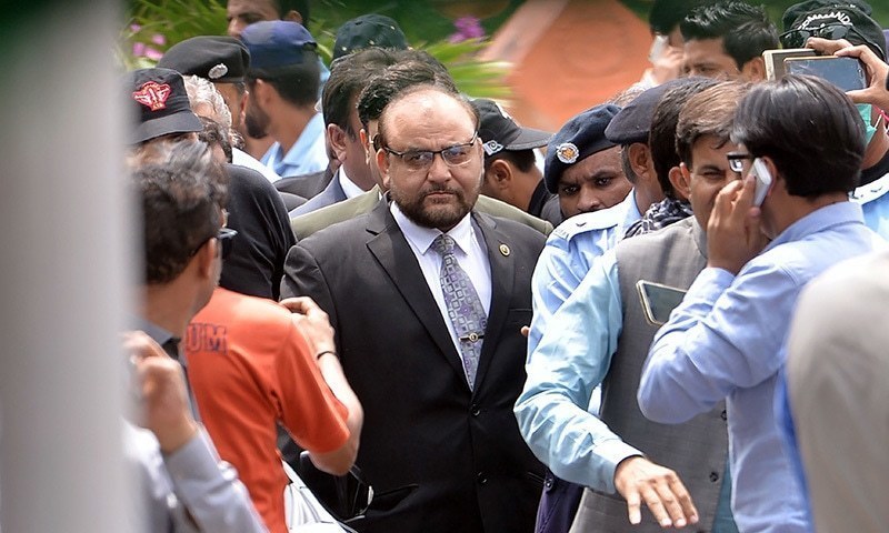 The head of the JIT Wajid Zia arrives at the Supreme Court to present the final report of the investigation of the probe. — File