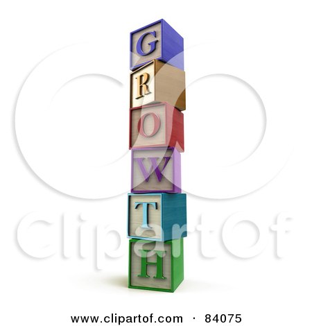 84075-Royalty-Free-RF-Clipart-Illustration-Of-A-Stacked-Tower-Of-3d-Letter-Blocks-Spelling-Growth.jpg