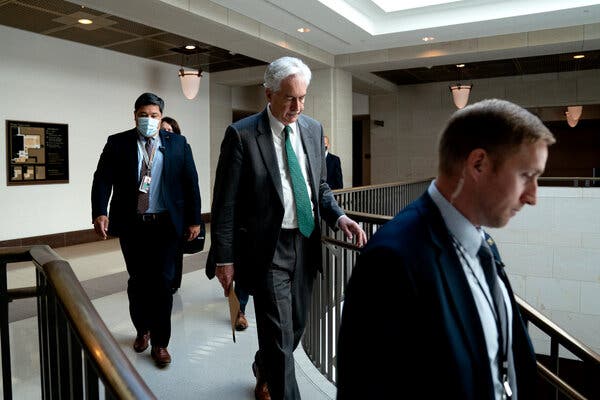 William J. Burns, the C.I.A. director, at the Capitol last month. He has made an unannounced visit to Pakistan in recent weeks.