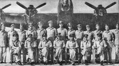Air Cdre (then Sqn Ldr) M A Dogar (sitting in centre) as Squadron Commander No 12 Sqn at Mauripur - FearlessWarriors.PK