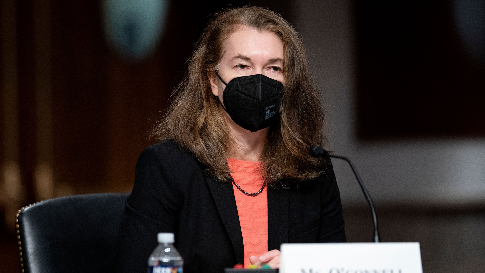 Dawn O'Connell, assistant secretary for preparedness and response at the US Department of Health and Human Services, is seen during a Senate Health, Education, Labor, and Pensions Committee hearing to examine the federal response to Covid-19 and new emerging variants on January 11 at Capitol Hill in Washington, DC. 