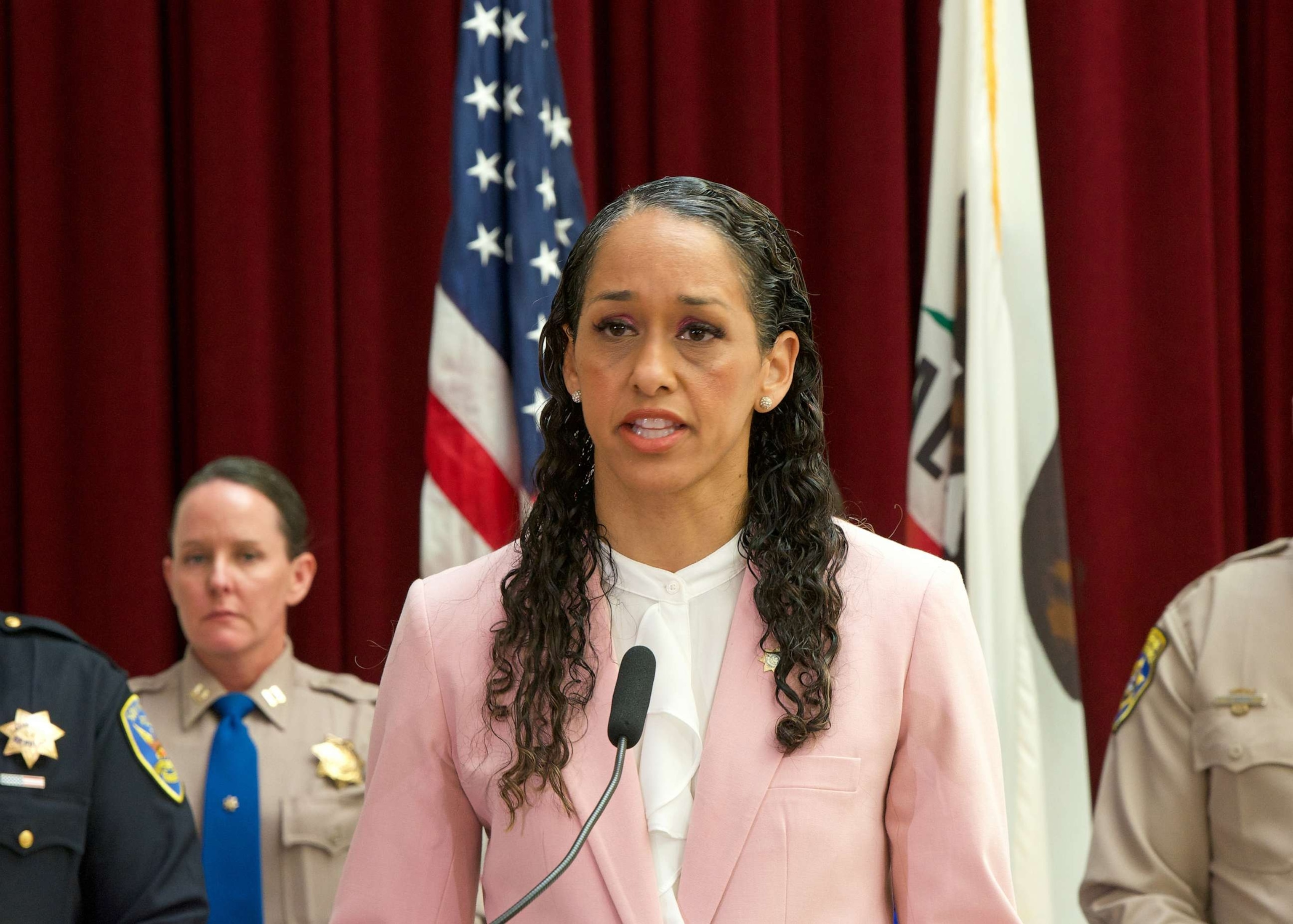 PHOTO: In this April 28, 2023, file photo, District Attorney Brooke Jenkins speaks about the new state public safety partnership targeting fentanyl trafficking and drug rings in San Francisco.