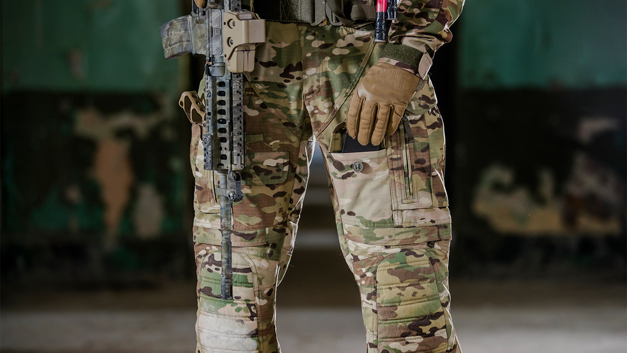 Striker X Combat Pants functional pocket configuration.