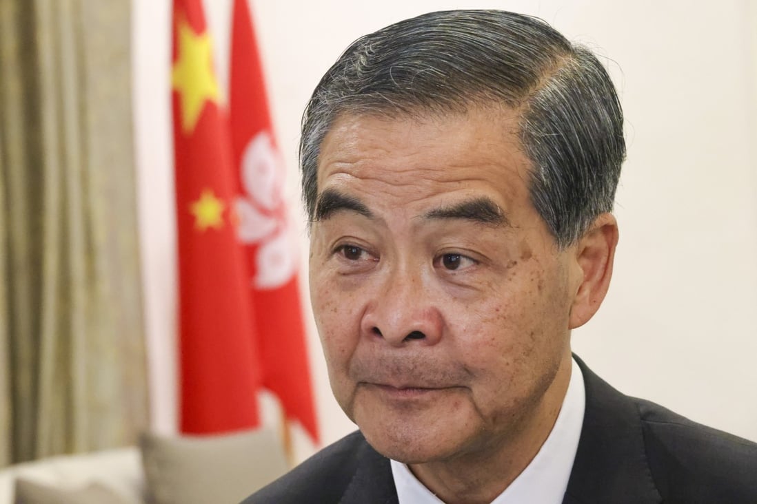 CY Leung, a former chief executive of Hong Kong, has attacked the appointment of an English barrister to defend media tycoon Jimmy Lai on national security charges. Photo: Nora Tam