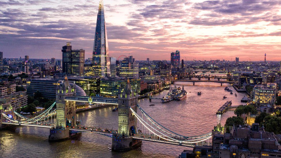 View of the Thames with Tower Bridge