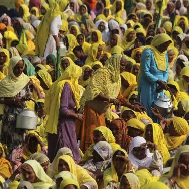 Women farmers attend a gathering to mark the first anniversary of their protests against controversial farm reforms at Haryana's Bahadurgarh, on the outskirts of New Delhi, India, November 26, 2021.