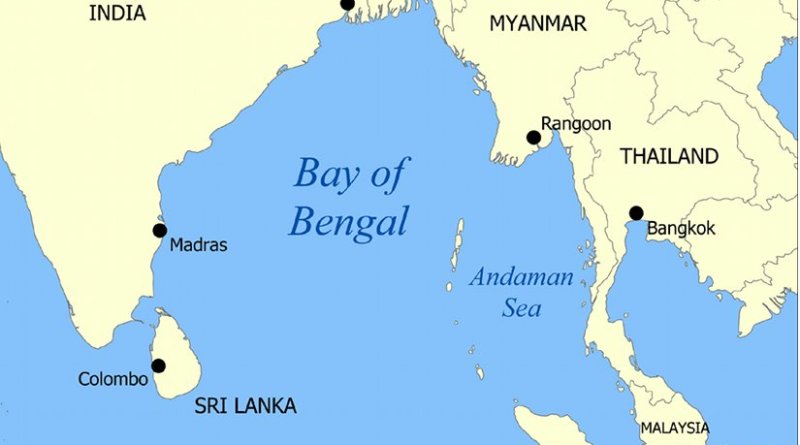 Bay of Bengal. Map created by Created by Norman Einstein, Wikipedia Commons.