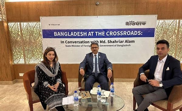 State minister for foreign affairs Md. Shahriar Alam attends at an interaction session titled “Bangladesh at the Crossroads” hosted by the Daily Ittefaq at a city hotel on 31 May, 2023