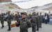 Indian soldiers pay their respects during the funeral of Nyima Tenzin in Leh. Photo: AFP