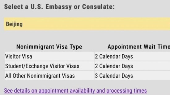 US Visa For Chinese: The wait times for visa applicants living in Beijing is shorter.