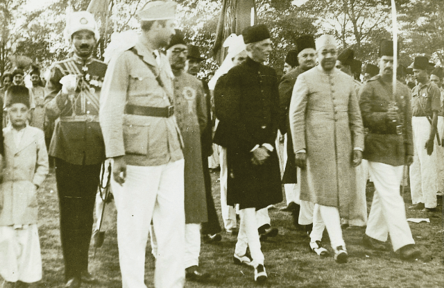  The Quaid-i-Azam and Nawabzada Liaquat Ali Khan along with other All-India Muslim League leaders arriving at the venue of the ‘Pakistan Resolution’ session at Lahore — March 23, 1940. 