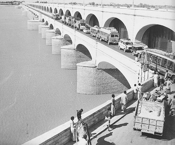 An archival photo of Sukkur Barrage; some of the earliest students of NED worked on the project | White Star