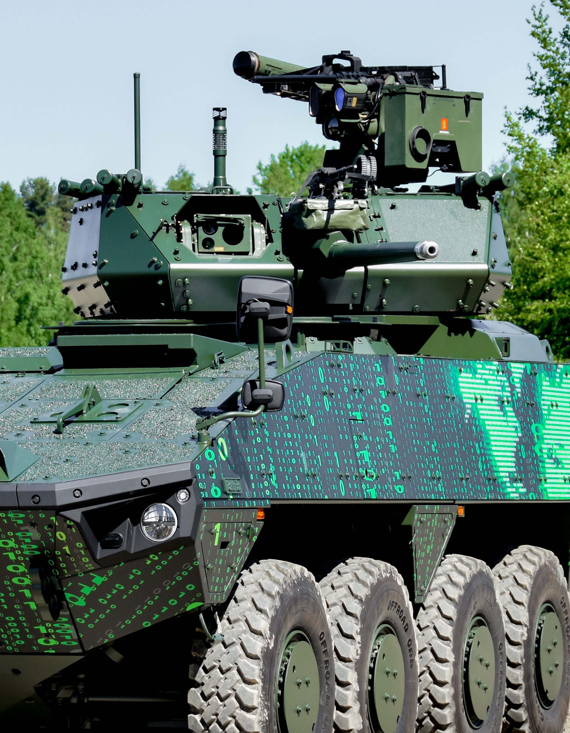 Patria AMV XP (8x8) fitted with Kongsberg Remote Controlled Turret