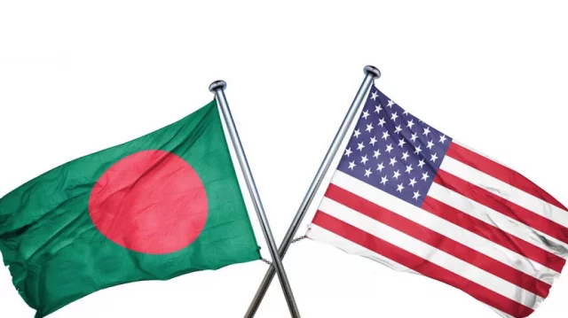 File photo of Bangladesh-US flag Photo: Dhaka Tribune