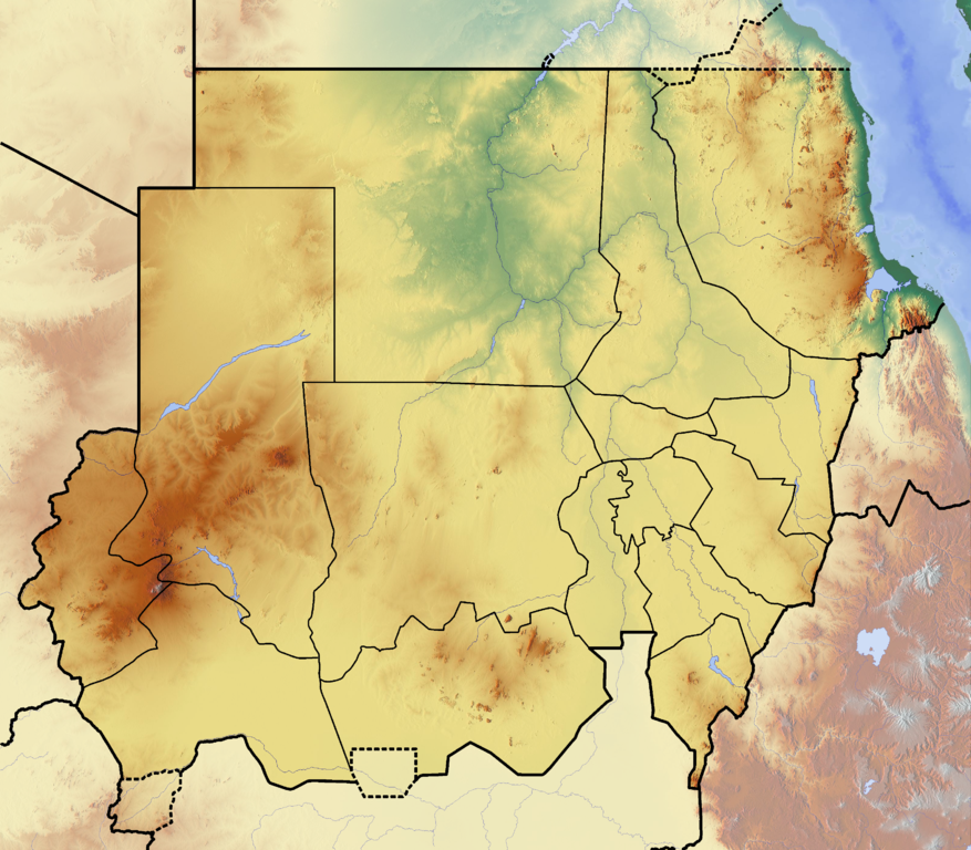 877px-Sudan_location_map_Topographic.png