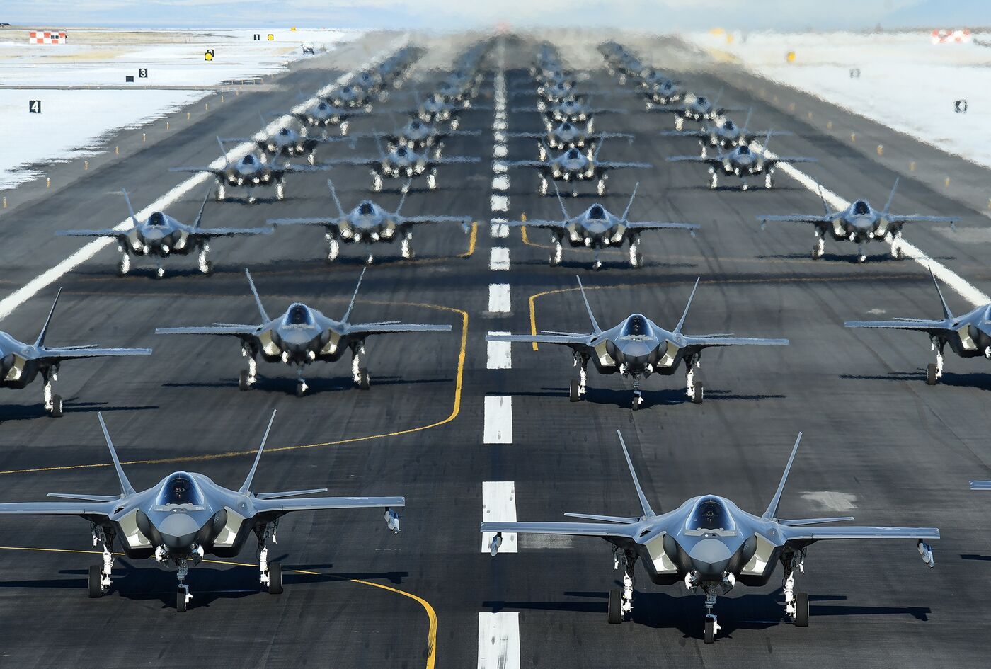 F-35 Lightning II fighter jets at Hill Air Force Base, Utah.