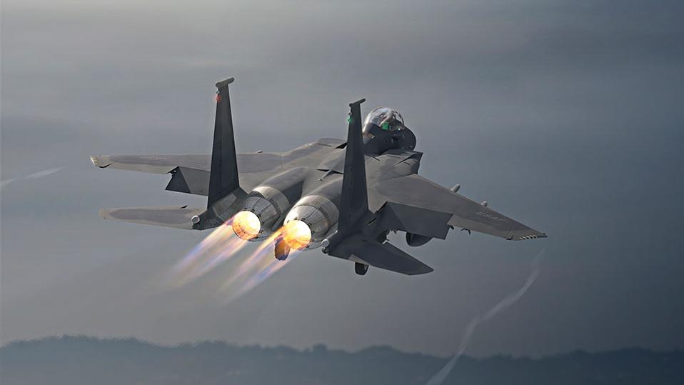 Boeing's new F-15EX can carry 29,500 pounds of weapons according to the company. 