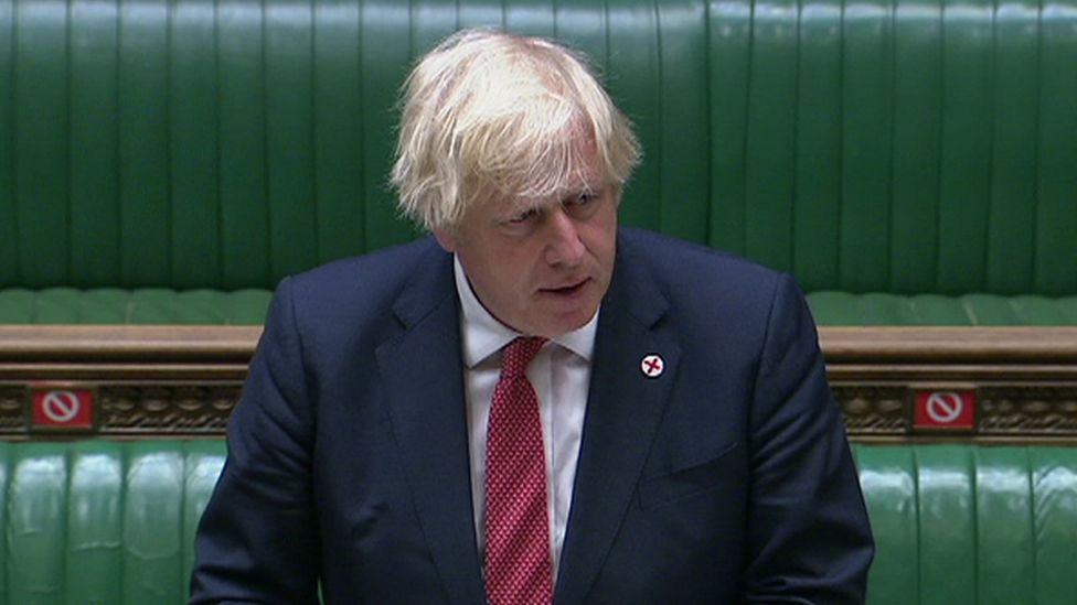 Boris Johnson making a statement to MPs about Afghanistan