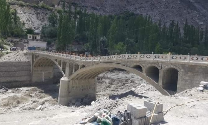 A picture of Hassanabad bridge on the Karakoram Highway, Hunza. — Photo by Naveed Siddiqui
