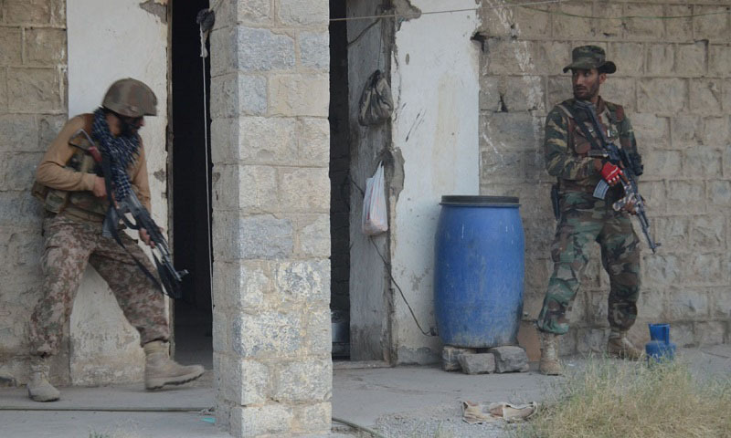 The counter-terrorism department (CTD) during an operation in Mastung district on Monday killed five suspected militants belonging to a banned organisation. —ISPR/File