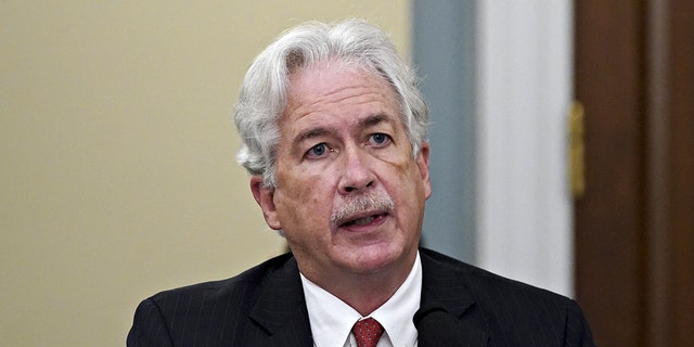 CIA Director William Burns testifies during a House Intelligence Committee hearing about worldwide threats on Capitol Hill in Washington April 15, 2021. 