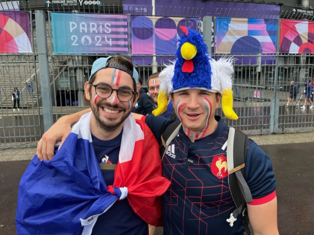 French fans outside the Stade de France