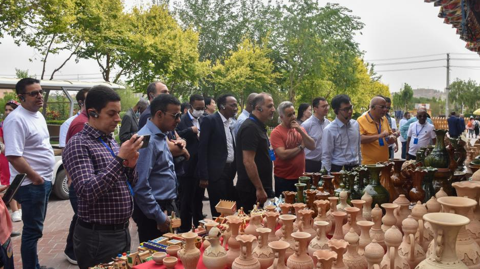 A delegation of diplomats and officials from the Arab League and its Secretariat visit the old town of Kashgar in northwest China's Xinjiang Uygur Autonomous Region, May 31, 2023. /Xinhua