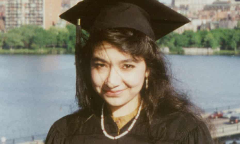 Aafia Siddiqui after graduating from MIT in 1995.
