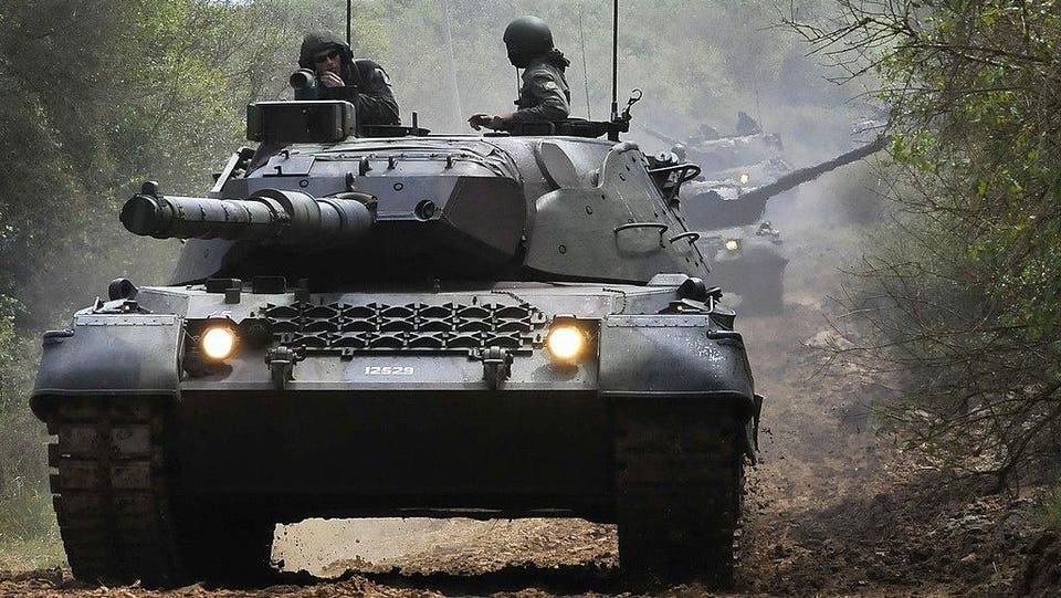 Brazilian army Leopard 1A5s.
