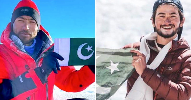 A combination photo of Sirbaz Khan (L) and Shehroze Kashif (R). — Alpine Club of Pakistan/ Shehroze Kashif Facebook