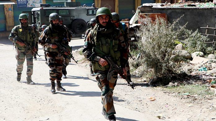 Representational image of Army personnel in Jammu and Kashmir | ANI