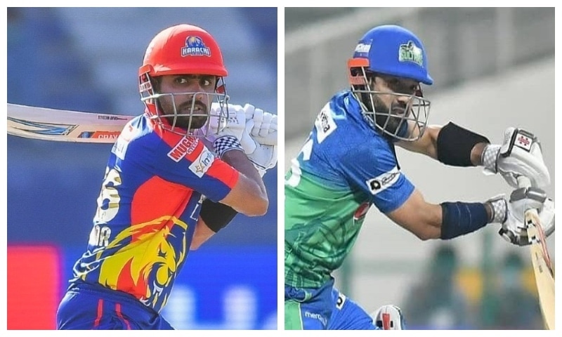 Babar Azam (L) and Mohammad Rizwan (R), opening partner for Pakistan, will lead Karachi Kings and Multan Sultans respectively in PSL 2022. — Photo courtesy: PSL