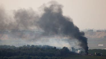 Smoke rises over Gaza, as seen from Israel’s border with Gaza, in southern Israel October 28, 2023. (Reuters)