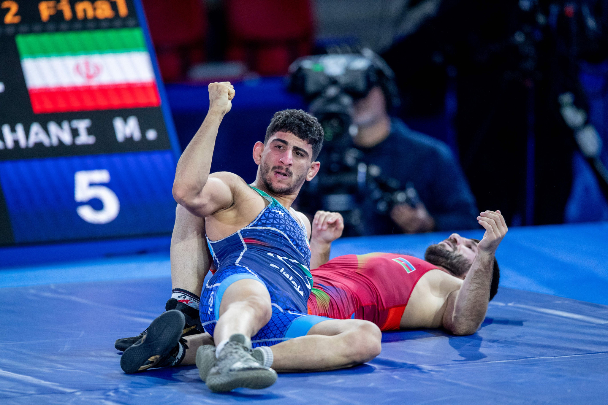 Meysam Karamali Dalkhani won one of two Iranian golds on the final day of the Wrestling World Championships ©Getty Images
