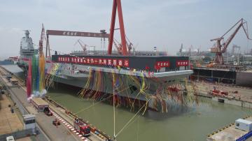 China launched the Fujian, its third aircraft carrier, in June last year