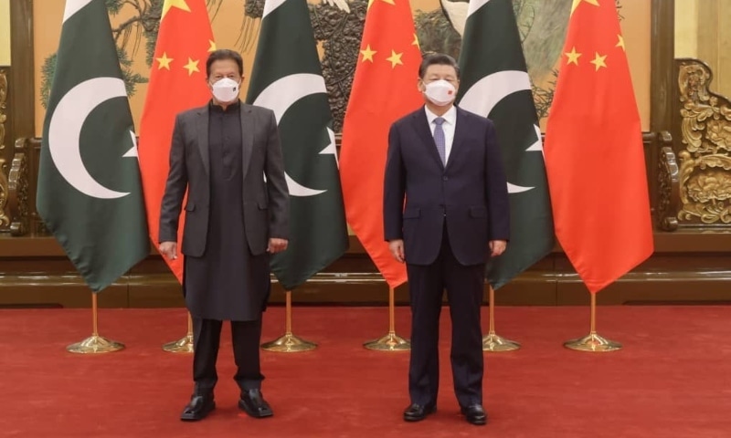 Prime Minister Imran Khan meets Chinese President Xi Jinping in Beijing. — Photo courtesy: Fawad Chaudhry Twitter