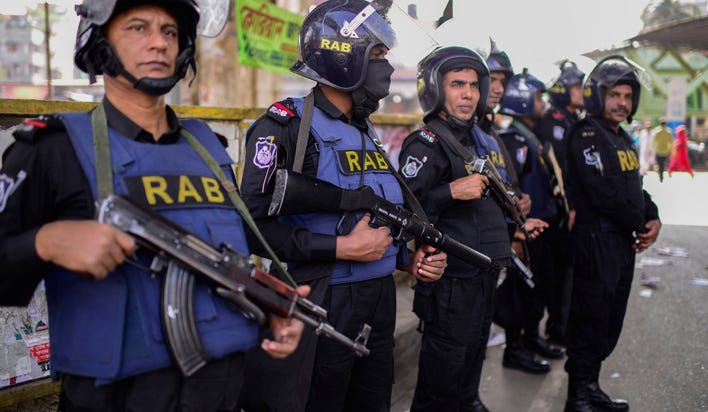 Bangladesh's Rapid Action Battalion. A former commander is now head of communications monitoring