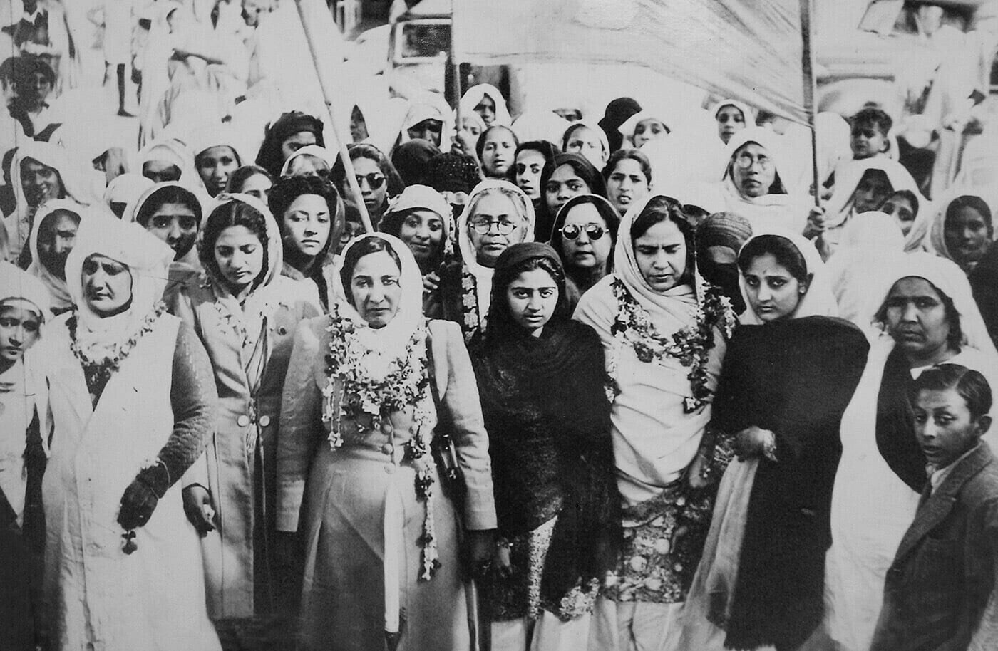  Women leaders of the Muslim League are released from Punjab Jail in March 1947. — Courtesy: Lahore Museum Archives 