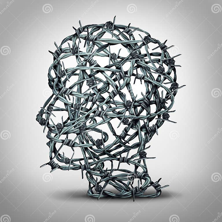 tortured-thinking-depression-concept-as-group-tangled-barbwire-barbed-wire-fence-shaped-as-human-head-as-metaphor-58703615.jpg