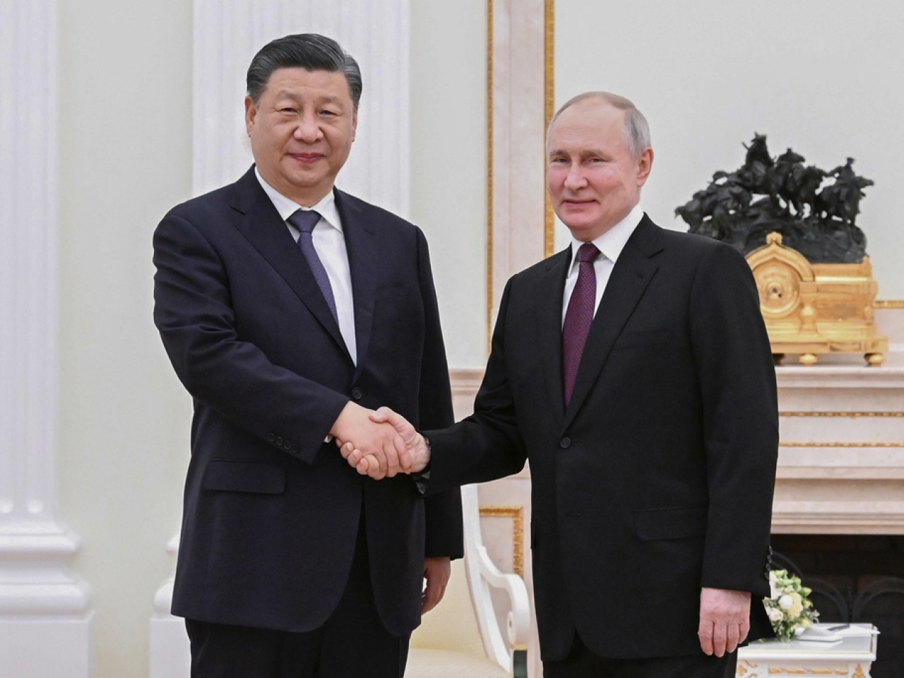 President Xi Jinping arrived in Moscow on March 20. File photo: AP