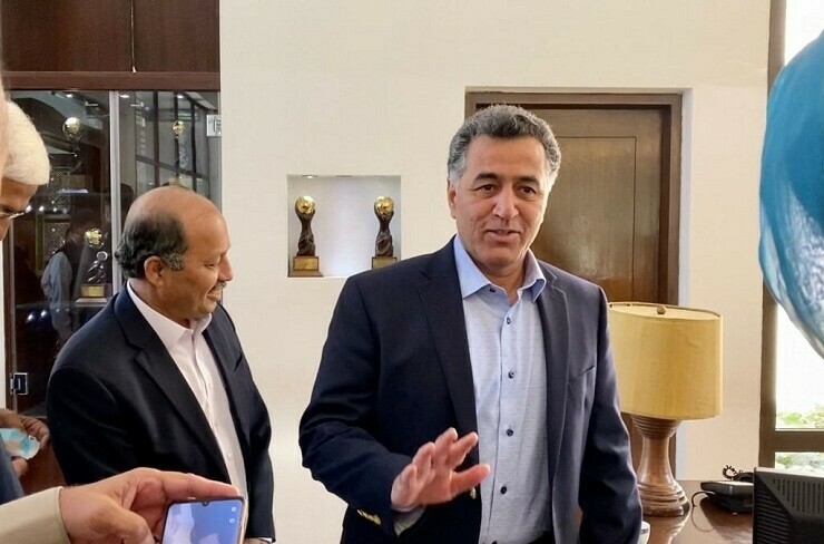 <p>In this September 2021 file photo, ex-ISI chief General Faiz Hameed gestures while speaking to reporters during a visit to Kabul. — Photo provided by Naveed Siddiqui</p>