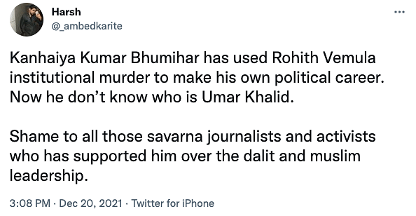 'Back-Stabber': Kanhaiya Kumar Slammed for Disowning Umar Khalid in Viral Video'Back-Stabber': Kanhaiya Kumar Slammed for Disowning Umar Khalid in Viral Video