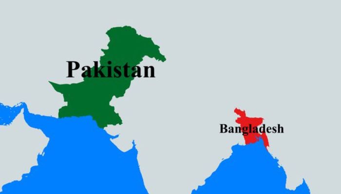 Map of Pakistan and Bangladesh — Canva/file