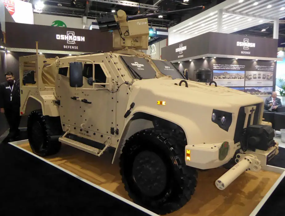 IDEX_2019_Oshkosh_Defense_exhibits_Joint_Tactical_Vehicle_firepower.JPG