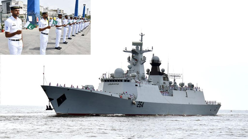 Type 054-Alpha ship built in China for Pakistan Navy arrives in Karachi